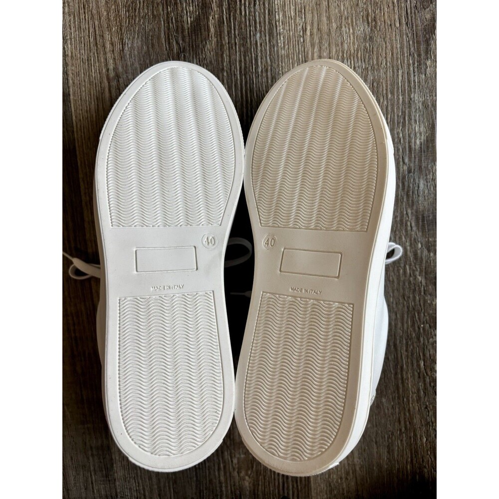 Stefani Bonfiglioli Italian White Leather Low Top Lace Up Sneaker 40 U.S. 7-7.5 - Picture 7 of 7